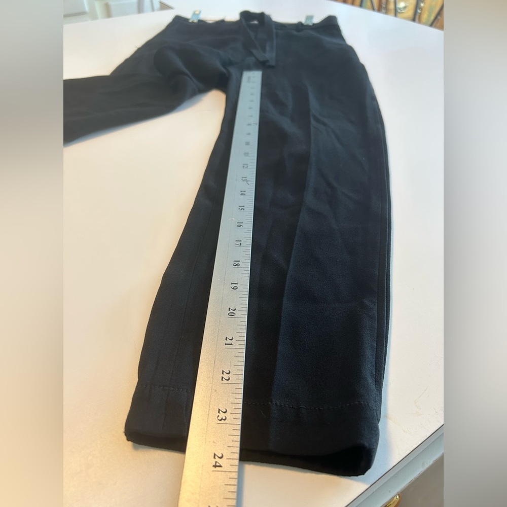 Vince Pants, elastic back drawstring waist loops, side back pockets, black, Sz S - Picture 10 of 16